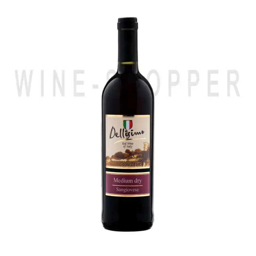 Вино Dellisimo Sangiovese Rubicone IGT red semi-dry 2017 0.75 л