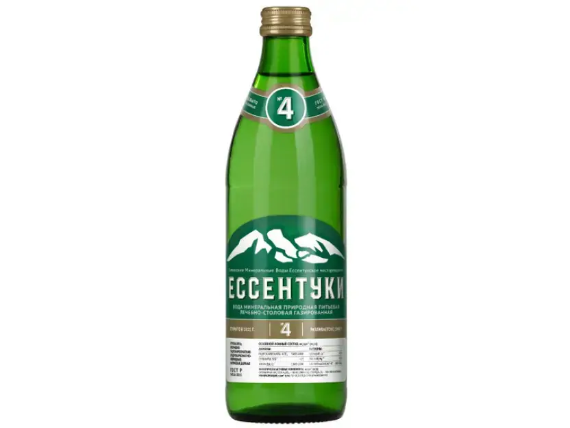Минеральная вода Essentuki elite № 4 glass 0.5 л