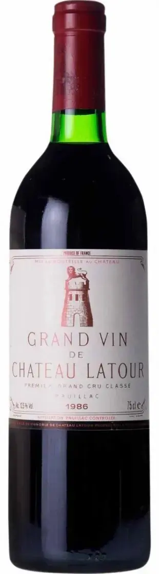 Вино Chateau Latour, Pauillac AOC 1-er Grand Cru Classe, 1986, 0.75 л