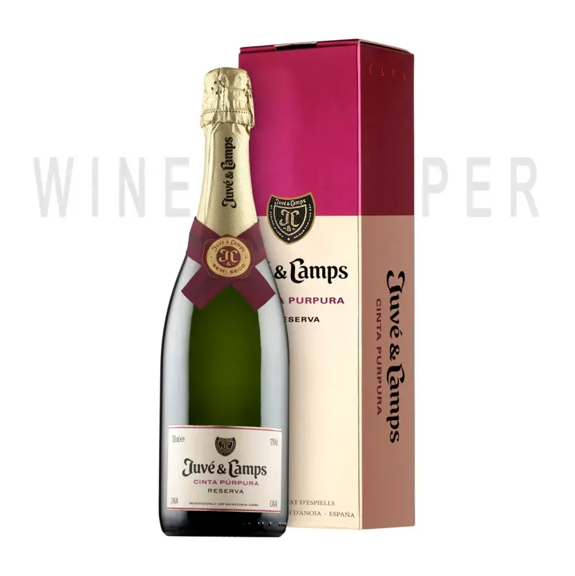 Игристое вино Juve y Camps Cava Cinta Purpura Reserva Brut gift box 0.75 л