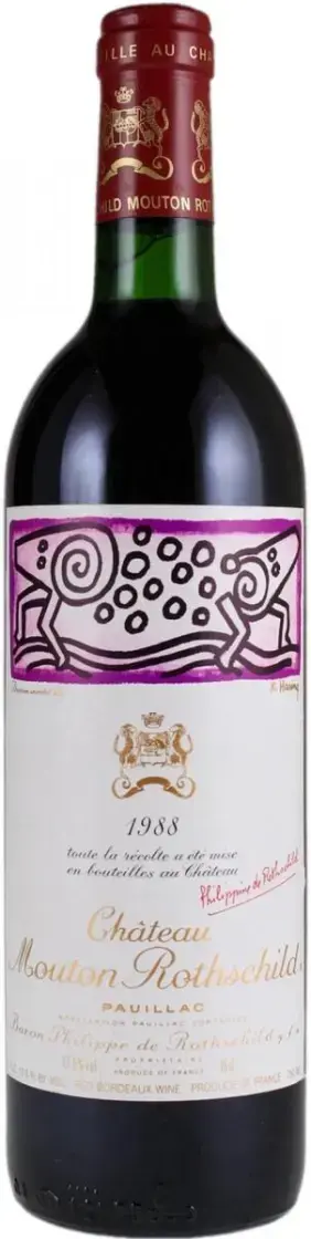 Вино Chateau Mouton Rothschild Pauillac AOC Premier Grand Cru Classe, 1988, 0.75 л