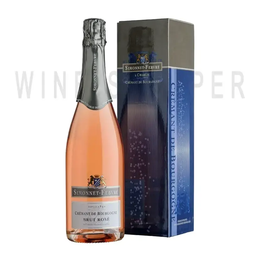 Игристое вино Simonnet-Febvre Cremant de Bourgogne Brut Rose gift box 0.75 л
