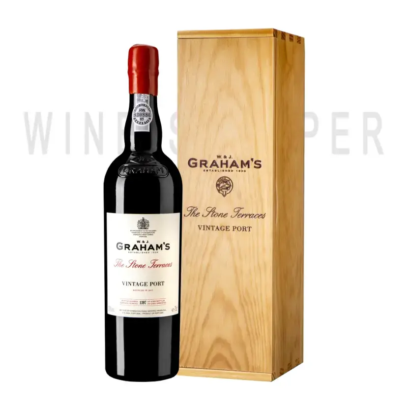 Портвейн Graham's, The Stone Terraces Vintage Port, 2017, wooden box 2017 0.75 л