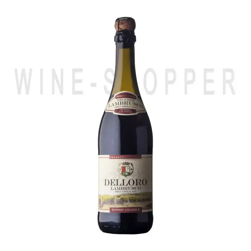 Игристое вино Delloro Lambrusco Rosso Amabile Emilia IGT 0.75 л