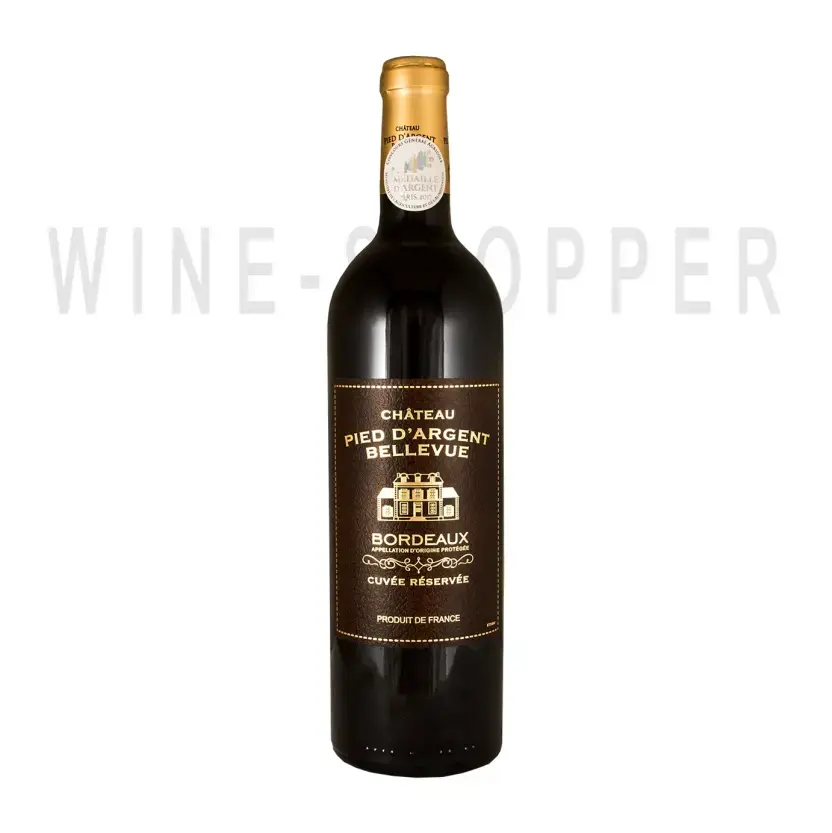 Вино Сhateau Pied d'Argent Bellevue, Bordeaux AOC 0.75 л