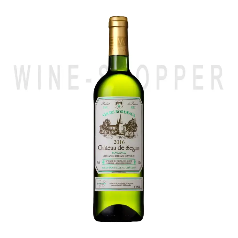 Вино Chateau de Seguin, Bordeaux AOC Blanc 2016 0.75 л