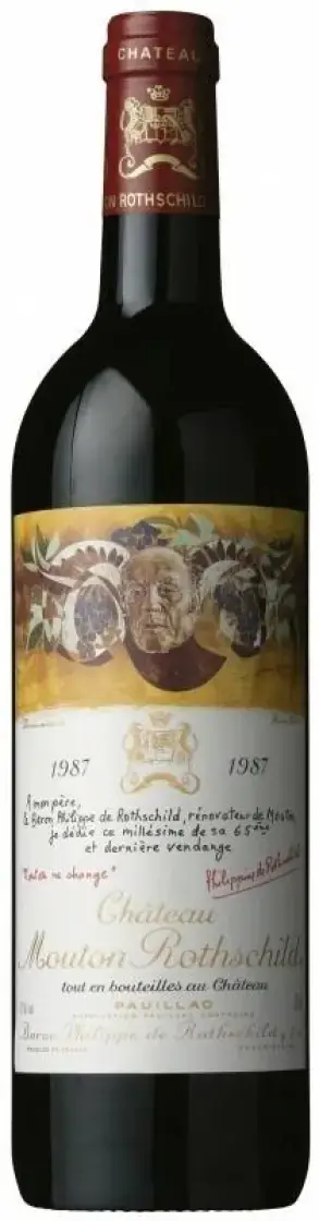 Вино Chateau Mouton Rothschild Pauillac AOC Premier Grand Cru Classe, 1987, 0.75 л