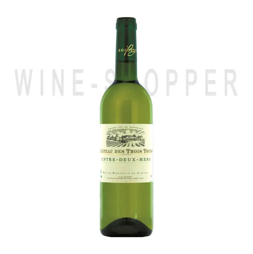 Вино Chateau des Trois Tours Blanc, Entre-Deux-Mers AOC 2018 0.75 л