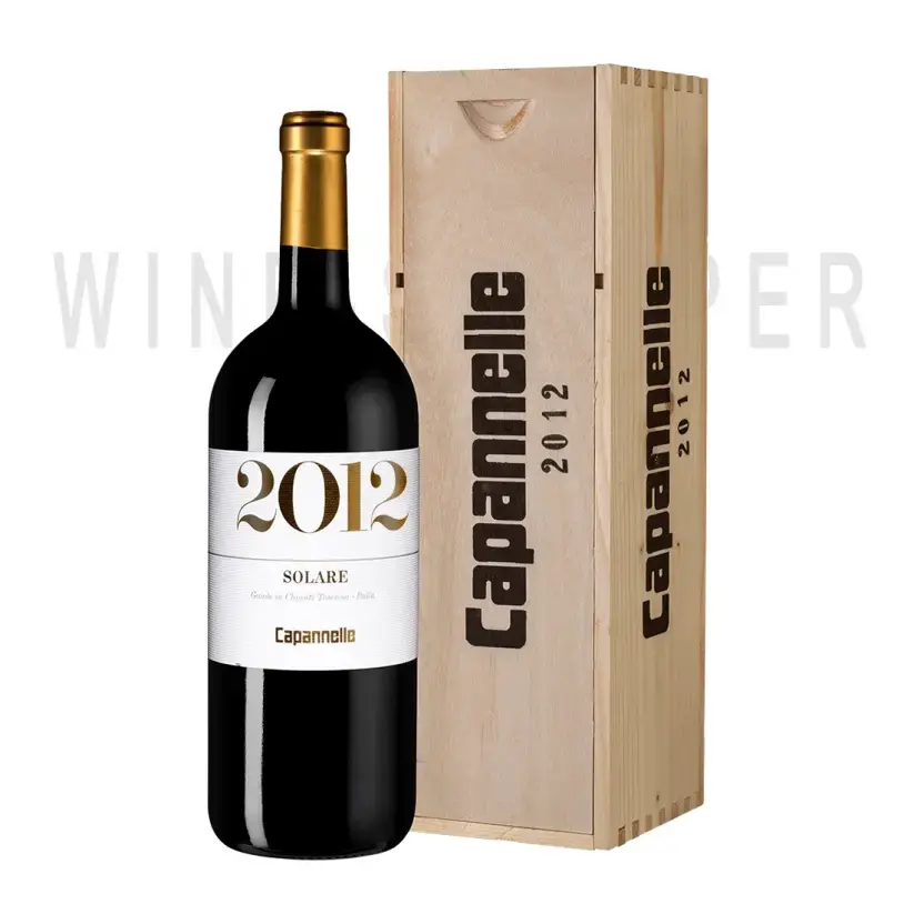 Вино Capannelle Solare Vino da Tavola di Toscana Rosso IGT Sangiovese wooden box, 2012, 1.5 л