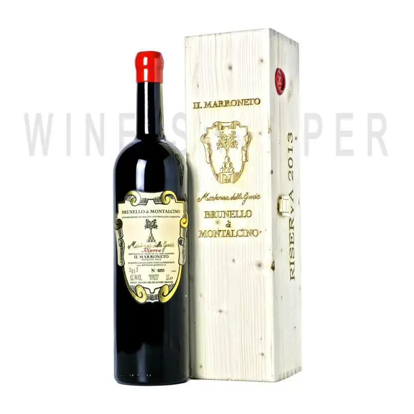 Вино Il Marroneto, Madonna delle Grazie Brunello di Montalcino DOCG Riserva, 2013, wooden box, 1.5 л