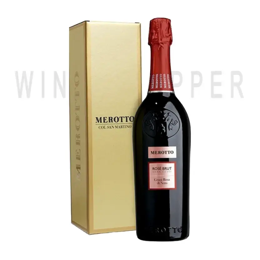 Игристое вино Merotto, Grani Rosa di Nero, Rose Brut Gran Cuvee, gift box 1.5 л
