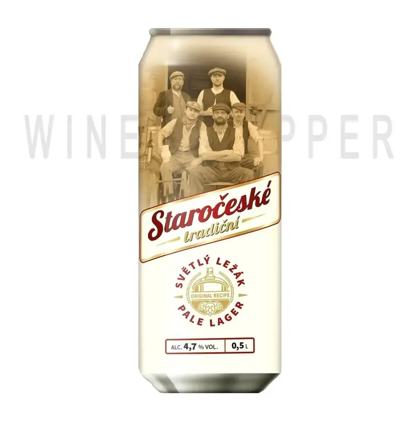 Пиво Staroceske tradicni, in can 0.5 л