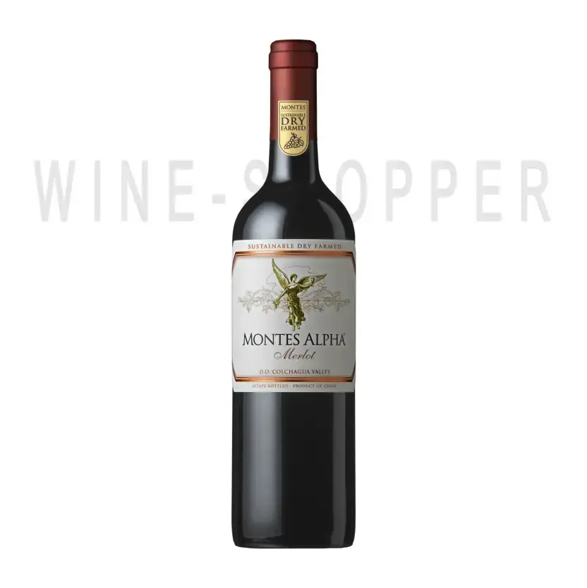 Вино Montes Alpha Merlot 2017 0.75 л