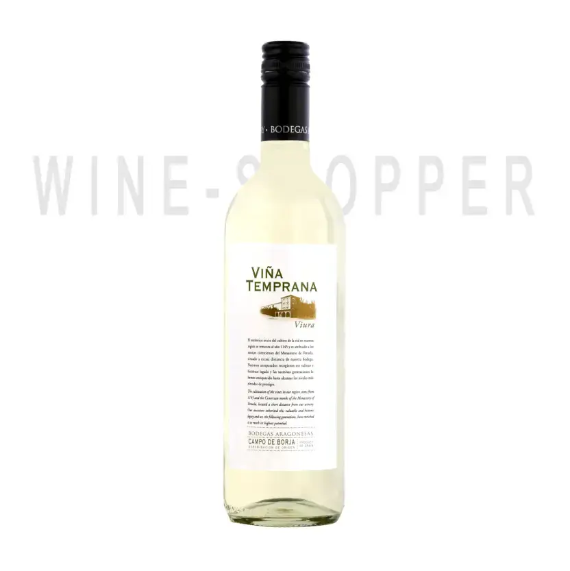 Вино Bodegas Aragonesas Vina Temprana Viura 2020 0.75 л