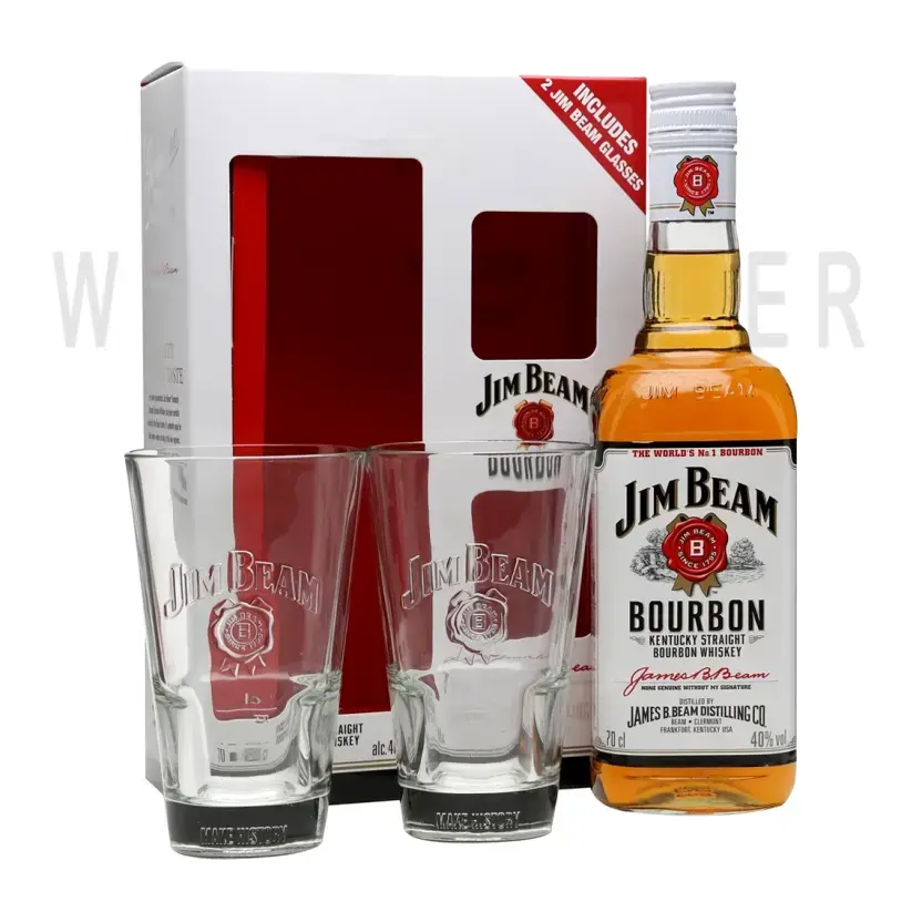  Набор Jim Beam gift box with 2 glasses 0.7 л