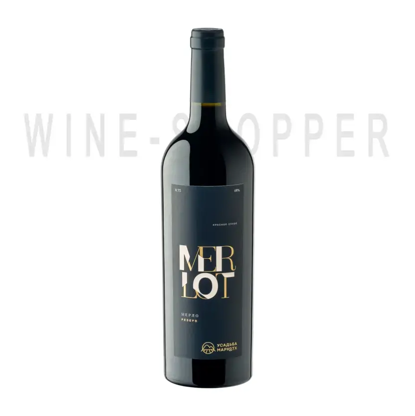 Вино Usadba Markotkh Merlot Reserve 2019 0.75 л