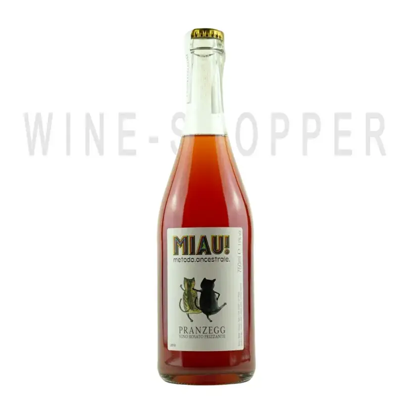 Игристое вино Pranzegg, MIAU! Ancestral Rosato Frizzante 2020 0.75 л