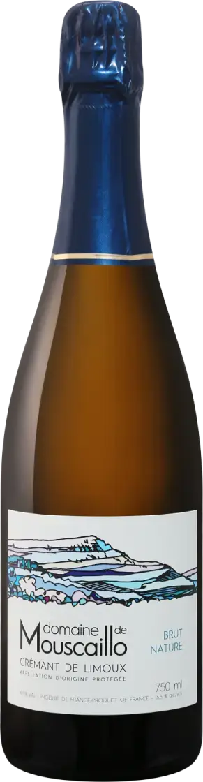 Игристое вино Domaine de Mouscaillo Cremant de Limoux AOP Brut Nature 0.75 л