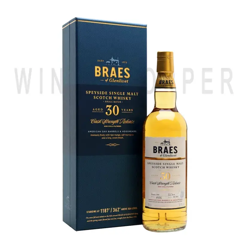 Виски Braes of Glenlivet 30 Years Old gift box 0.7 л