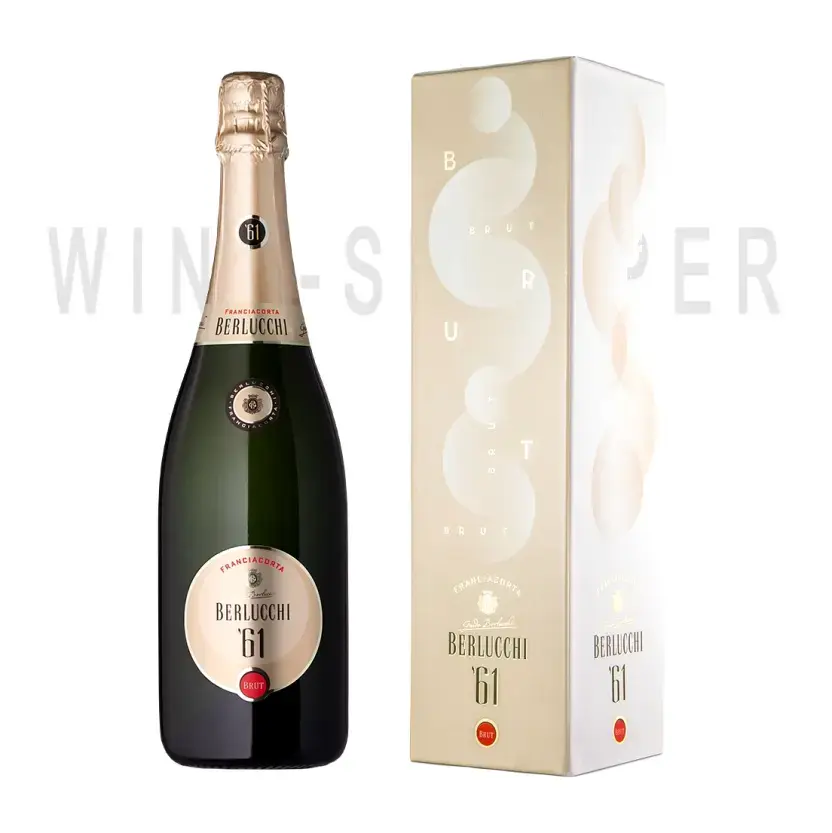 Игристое вино Guido Berlucchi 61 Franciacorta Brut DOCG gift box 0.75 л