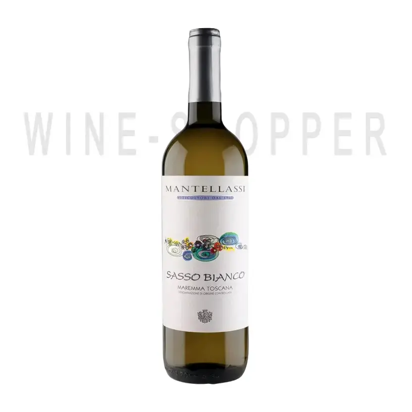 Вино Mantellassi Sasso Bianco Maremma Toscana DOC 2019 0.75 л