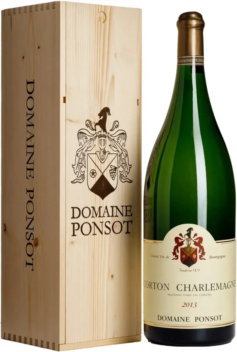 Вино Domaine Ponsot Corton-Charlemagne Grand Cru AOC, 2013, wooden box, 3 л